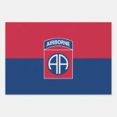 Militärischer Kriegsveteran der 82. Im Flugzeug Di Geschenkpapier Set (Vorderseite 3)