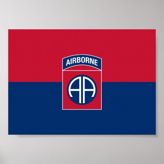 Militärischer Kriegsveteran der 82. Im Flugzeug Di Poster (Vorne)