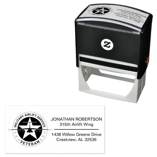 Militärischer Luftbrücke Veteran individuell anpas Permastempel (Beispiel)