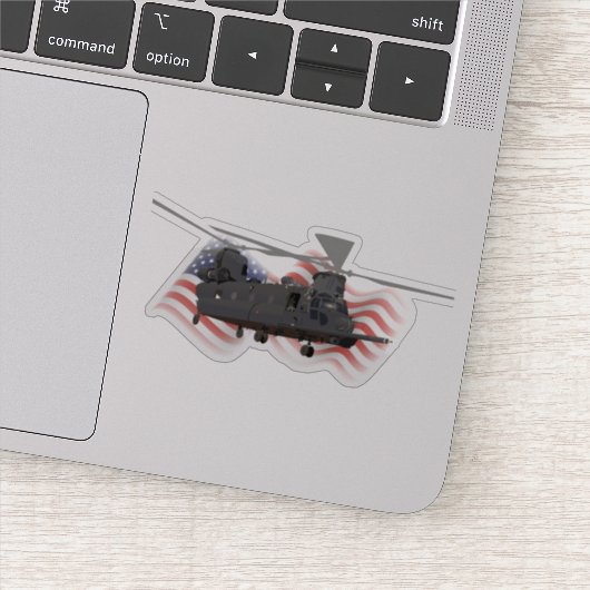 Militärischer MH-47 Chinook-Hubschrauber Aufkleber (Detail)