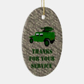 Militärischer Offroad-Truck-Raketenwerfer Keramik Ornament (Rechts)