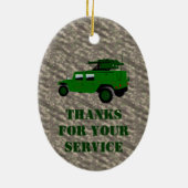 Militärischer Offroad-Truck-Raketenwerfer Keramik Ornament (Hinten)