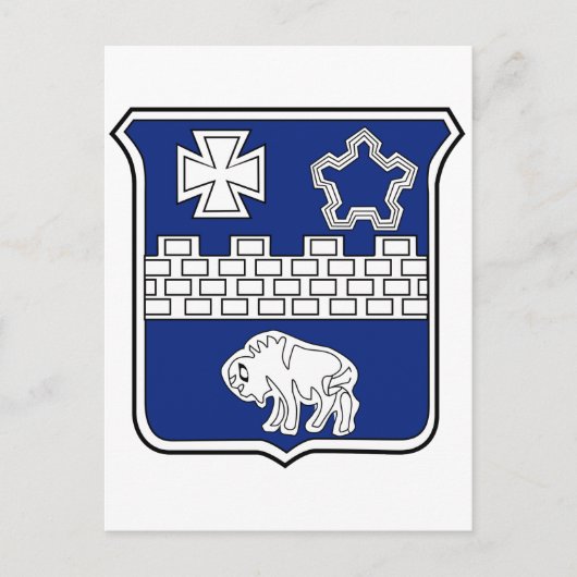 Militärischer Patch für Infanterie Postkarte (Vorderseite)