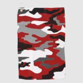 Militärischer Roter Camouflage Golfhandtuch (Vorderseite)