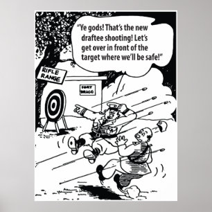 Militärischer Spaß, sicherer Ort, sonniges Vintag Poster