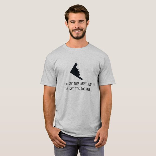 Militärischer T - Shirt B-2 Bomber Dark Joke (Vorne ganz)