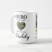 Militärischer Vater Mein Held trägt Camouflage Vät Kaffeetasse (Vorderseite Links)