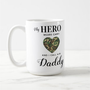 Militärischer Vater Mein Held trägt Camouflage Vät Kaffeetasse