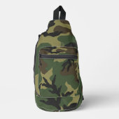 Militärischer Wald-Tarnmuster Crossbody Bag (Vorderseite)