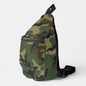 Militärischer Wald-Tarnmuster Crossbody Bag (Rechte Ecke)