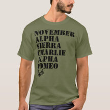 Militärisches Alphabet Stock Car Racing Shirt
