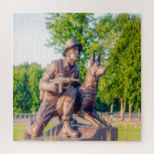Militärisches Arbeits hundedenkmal Puzzle