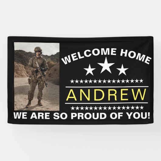 Militärisches Begrüßungs-Zuhause-Banner | Army Nat Banner (Horizontal)