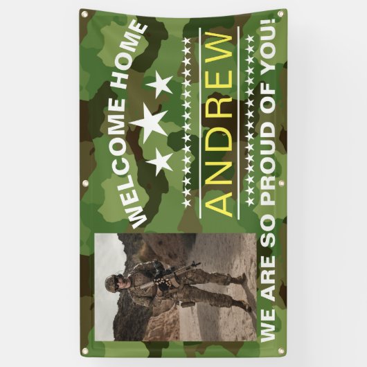 Militärisches Begrüßungsbanner - Zuhause der Natio Banner (Vertikal)