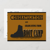 Militärisches Boot Camp Abschluss Postkarte (Vorne/Hinten)