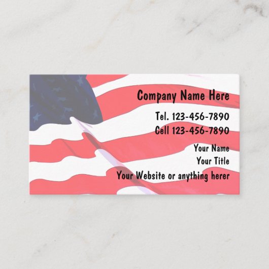 Militärisches Business Card Americana-Design Visitenkarte (Vorderseite)