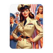 Militärisches Button im Retro-System Magnet (Vertikal)