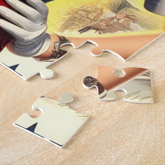 Militärisches Button im Retro-System Puzzle (Seite)