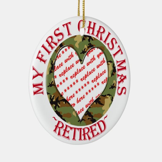 Militärisches Camouflage Remüde Weihnachtsrahmen F Keramikornament (Rechts)