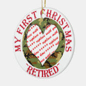 Militärisches Camouflage Remüde Weihnachtsrahmen F Keramikornament (Links)