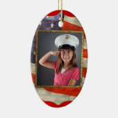 Militärisches Foto Keramik Ornament (Rechts)