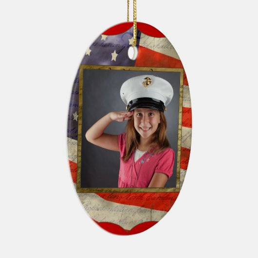 Militärisches Foto Keramik Ornament (Rechts)