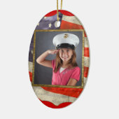 Militärisches Foto Keramik Ornament (Links)