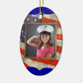 Militärisches Foto Keramik Ornament (Links)