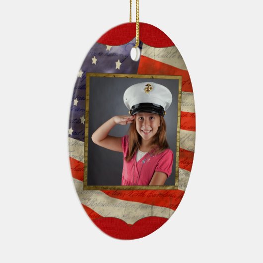 Militärisches Foto Keramikornament (Rechts)