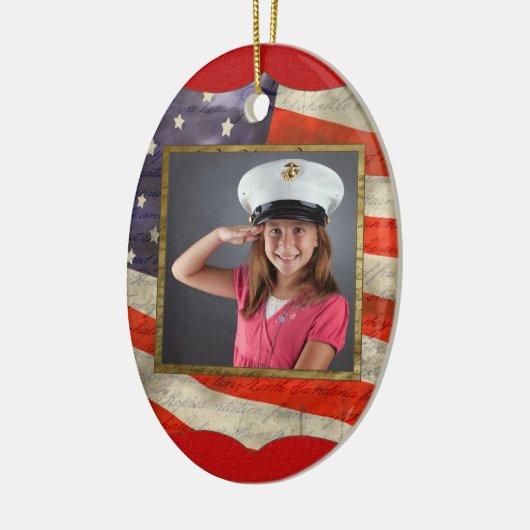 Militärisches Foto Keramikornament (Links)