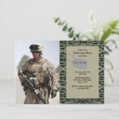 Militärisches Foto zur Ermüdung Einladung (Stehend Vorderseite)