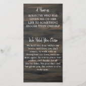 Militärisches Gedenkgebet-Karte gefallen Soldaten- (Rückseite)