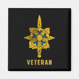 Militärisches Geheimdienstkorps Veteran Logo Papa Magnet
