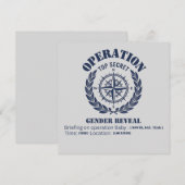 Militärisches Geschlechter-Ritual — Navy Compass Einladung (Vorne/Hinten)