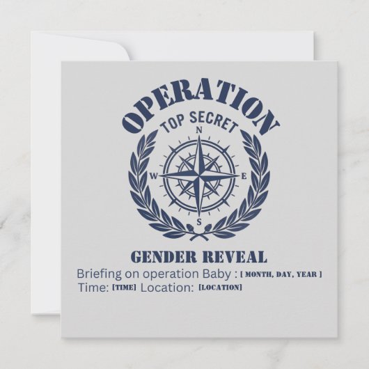 Militärisches Geschlechter-Ritual — Navy Compass Einladung (Vorderseite)