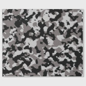 Militärisches graues Tarnungs-Muster Geschenkpapier (Flach)
