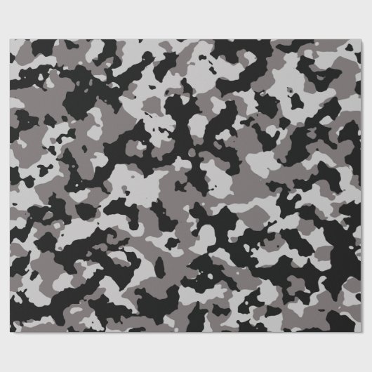 Militärisches graues Tarnungs-Muster Geschenkpapier (Flach)