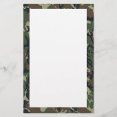 Militärisches Green Camouflage-Muster Briefpapier (Vorderseite)