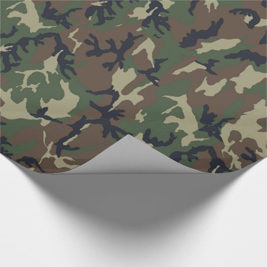 Militärisches Green Camouflage-Muster Geschenkpapier (Ecke)