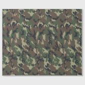 Militärisches Green Camouflage-Muster Geschenkpapier (Flach)
