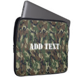 Militärisches Green Camouflage-Muster Laptopschutzhülle (Vorne Rechts)