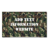 Militärisches Green Camouflage-Muster Magnetische Visitenkarte (Vorderseite)