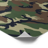 Militärisches Green Camouflage-Muster Poster (Ecke)