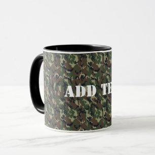 Militärisches Green Camouflage-Muster Tasse