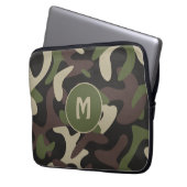 Militärisches, grün-braunes Muster Laptopschutzhülle (Vorderseite Links)