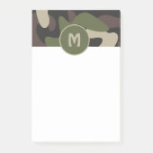 Militärisches, grün-braunes Muster Post-it Klebezettel (Vorderseite)