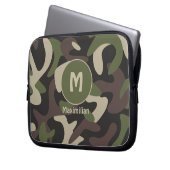 Militärisches, grünbraunes Muster Laptopschutzhülle (Vorderseite Links)