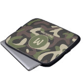 Militärisches, grünbraunes Muster Laptopschutzhülle (Vorne Knopf)