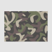 Militärisches, grünbraunes Muster Seidenpapier (Vorderseite)