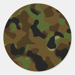 Militärisches grünes runder aufkleber